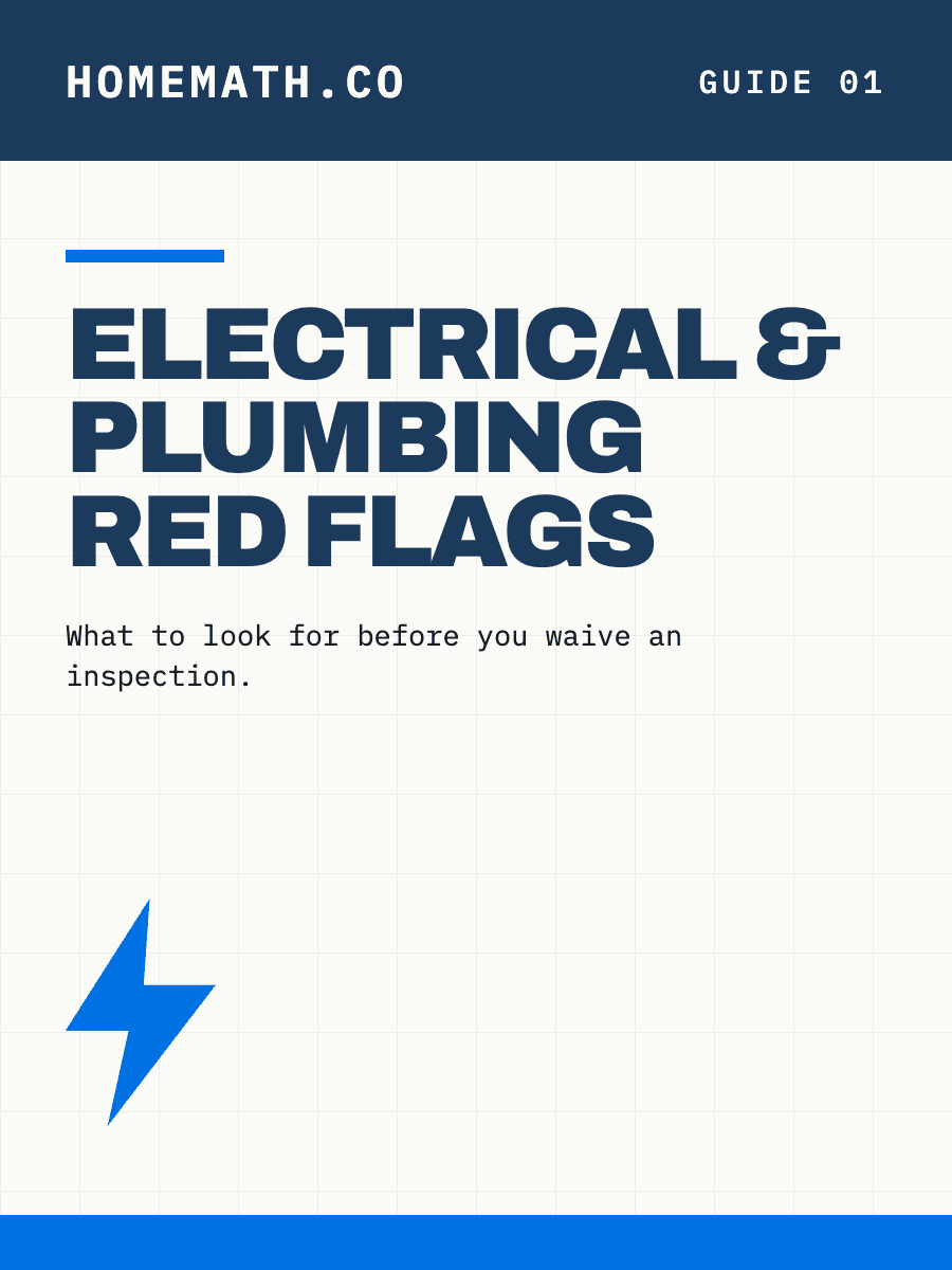 Cover of the HomeMath Electrical & Plumbing Red Flag Guide